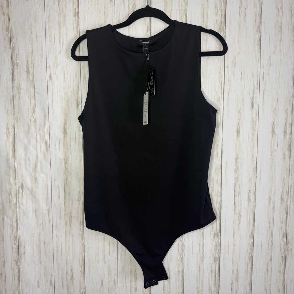 Express NWT Body Contour Black High Neck Bodysuit Large
